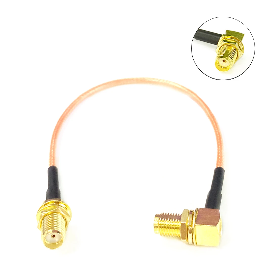 1pc SMA Female Nut to (RP)SMA/MCX/TNC/CRC9/MMCX/TS9/BNC/ Male/Female Pigtail Right Angle Cable Adapter RG31615/20/30cm New - купить по