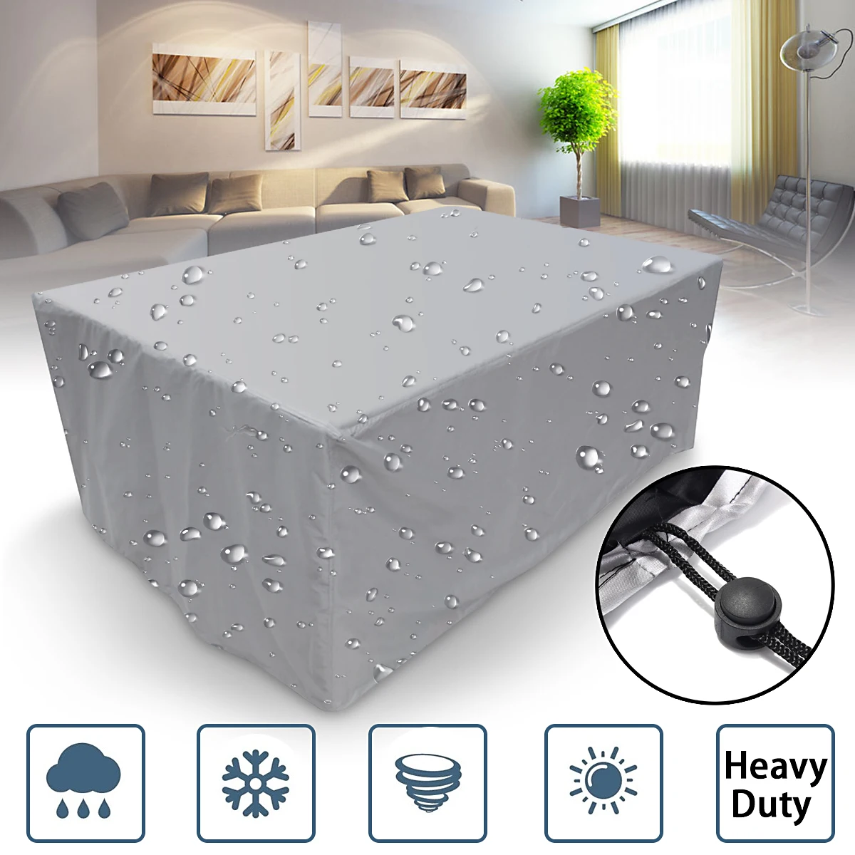 Cover For Sofa Table Chair Dust Proof Gray Black