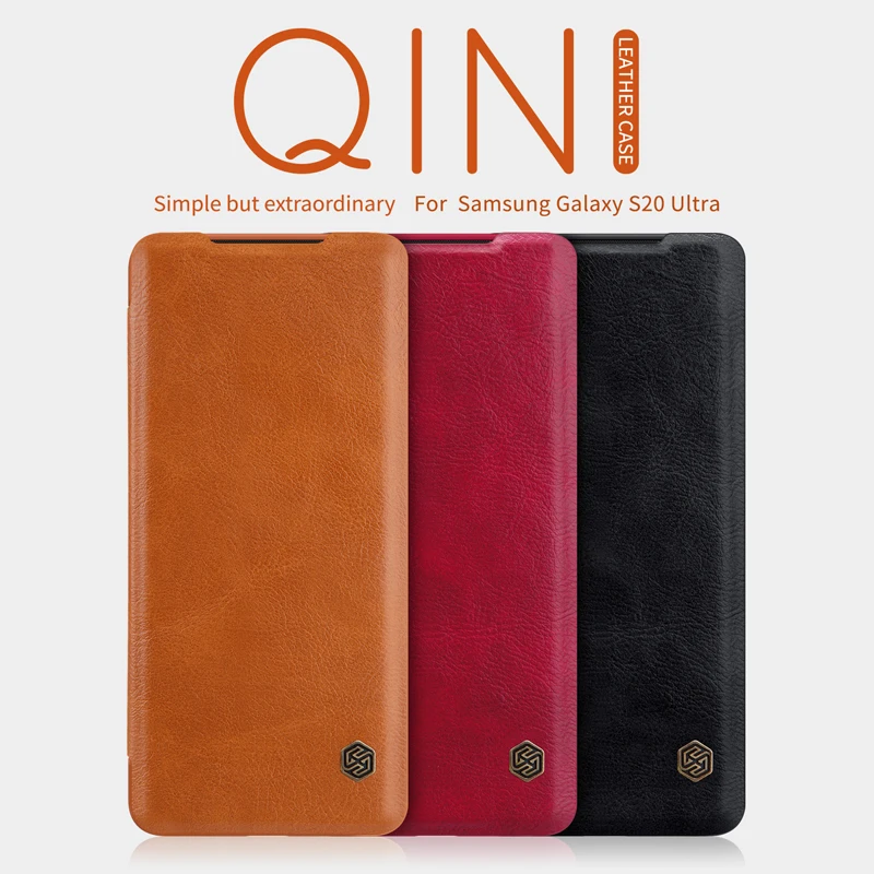 Для Samsung Galaxy S20 Nillkin винтажный Qin искусственная кожа жесткий пластик задняя крышка