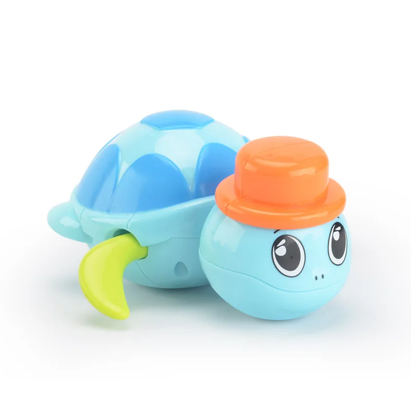 1 PCS Детские водяные Мультяшные милые игрушки морские животные Черепаха утка классический младенец плавать черепаха раненный заводные на цепочке дети пляж ванны игрушки - Цвет: 1 PCS