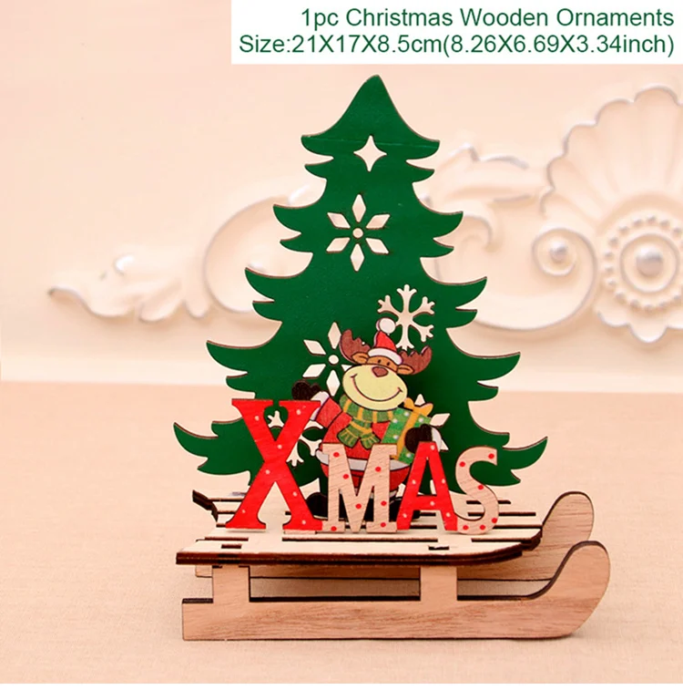 Huiran Merry Christmas, Санта-Клаус, лося, украшения, деревянные елки, украшения для дома,, Рождественский Декор, подарок на год - Цвет: Large Deer