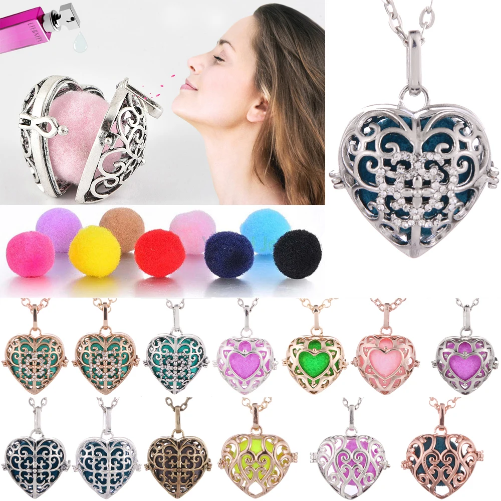 Сердце Мексиканский колокольчик Музыкальный шар обозреватель Женское Ожерелье