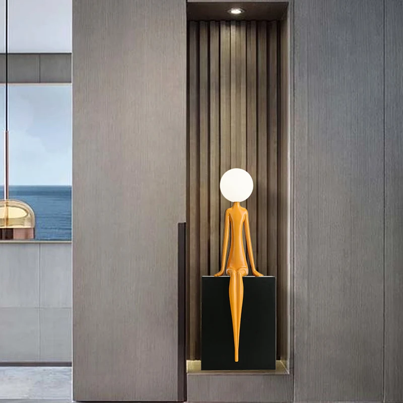 

FQ креативная Современная человекоидная скульптура светильник лампа Роскошная настольная лампа украшения
