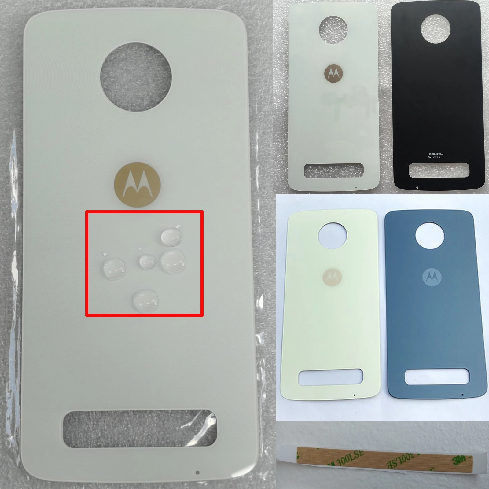 Shyueda 100% nuovo per Motorola Moto Z Play XT1635-01/02/03 vetro posteriore adesivo coperchio batteria