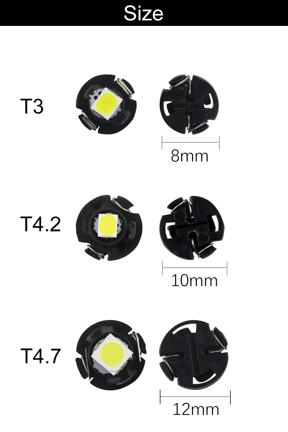 1 шт. T4.2 1210 1SMD T3 T4.7 5050 1 SMD СВЕТОДИОДНЫЙ автомобильные лампы освещения приборов Универсальный Автомобильный интерьер лампы сигнального освещения 7 цветов 12V