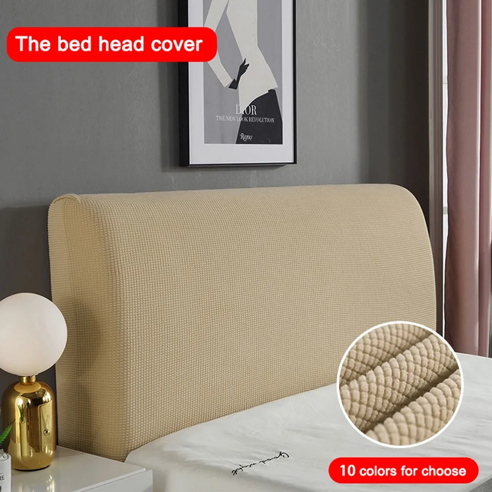 

Thicken Elastic All-inclusive Bed Head Covers Long Back Chair Cover Plain Dyed Solid Color Durable Soft Cozy Bedhead Cover