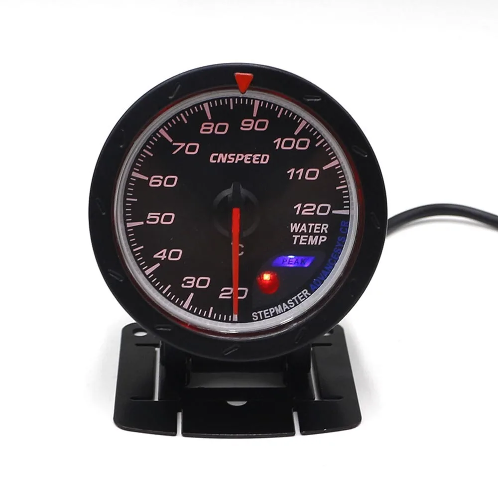 CNSPEED 60 мм Автомобильный датчик температуры воды 20-120 C измеритель температуры воды красный и белый Освещение автомобильный измеритель YC101349