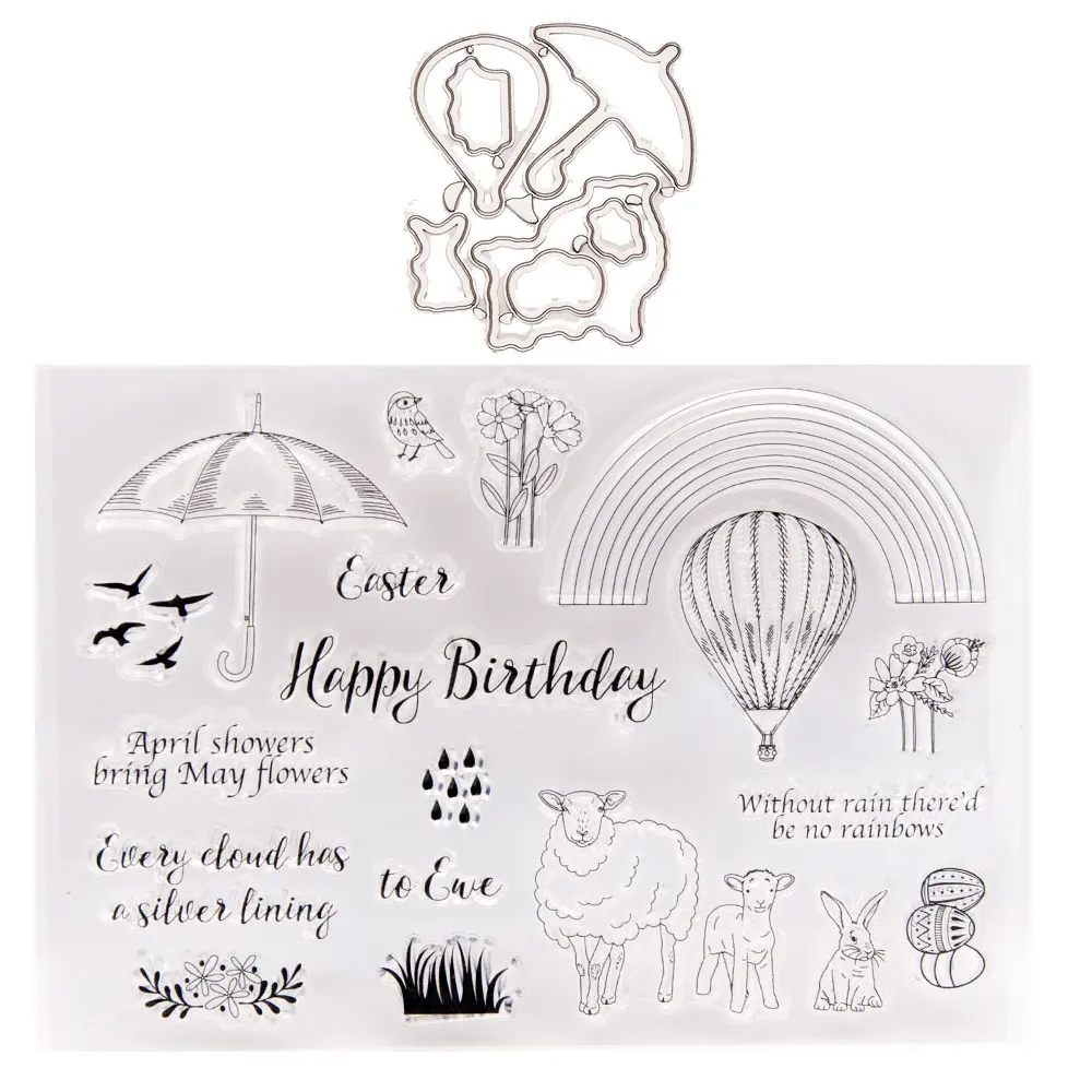 

Metal Cutting Dies And Stamps for Animal forest rainbow DIY Scrapbooking Album Paper Cards Decorative Crafts Embossing Die Cuts