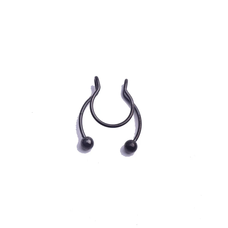 1pcs 2020 New Fake Nose Ring Stud Clip Medical Stainless Steel Hot Sale Nasal Septum False Piercing Jewelry | Украшения и