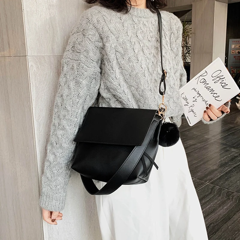 

Fashion Simply PU Leather Crossbody Bag For Women 2021 Winter Solid Color Shoulder Messenger Bag Lady Chain Travel Small Handbag
