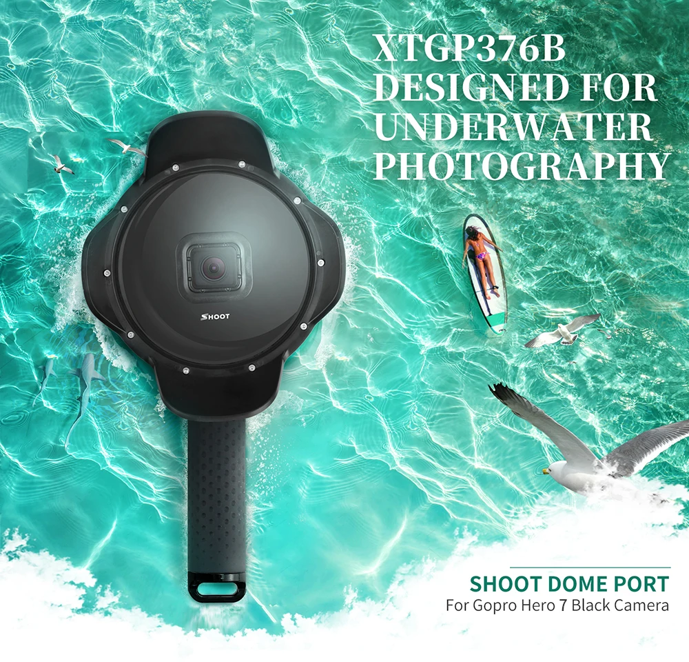 Снимать подводный купол порты и разъёмы для GoPro Hero 7 6 5 черный с держатель для камеры водостойкий Чехол солнцезащитный козырек купол Go Pro аксессуар