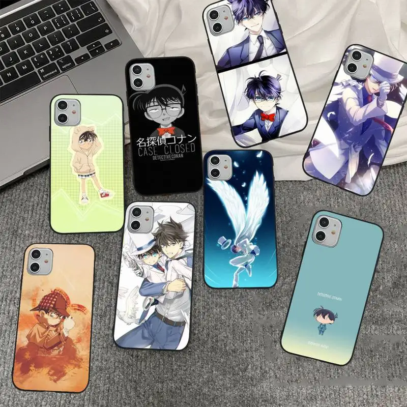 

handsome anime detective Conan Phone Case for iPhone 8 7 6S Plus X 5S SE 2020 XR 11 12 mini pro XS MAX