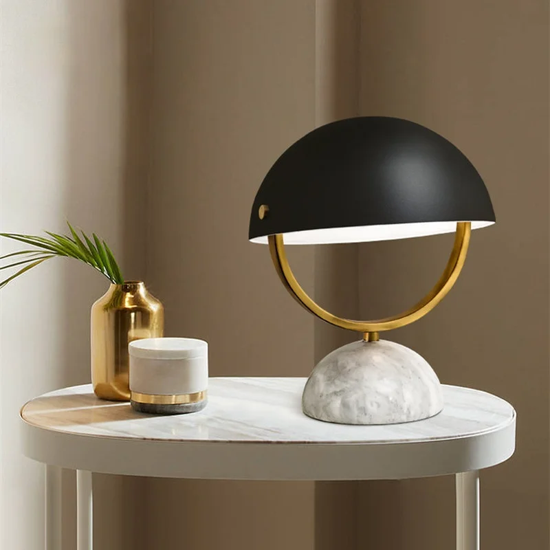 

Postmodern Luxury Retro Vintage Decorative Table Lamp Led Marble Light Modern Cute Bedside Lamp Bedroom Living Room Study Studio