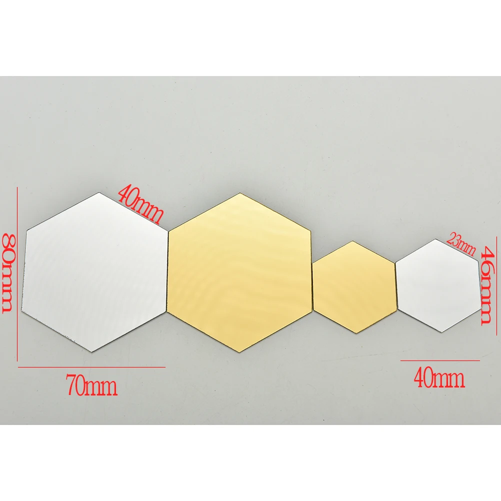 

12Pcs 3D Hexagon Acrylic Mirror Wall Stickers DIY Art Wall Decor Stickers Home Decor Living Room Mirrored Decorative Sticker