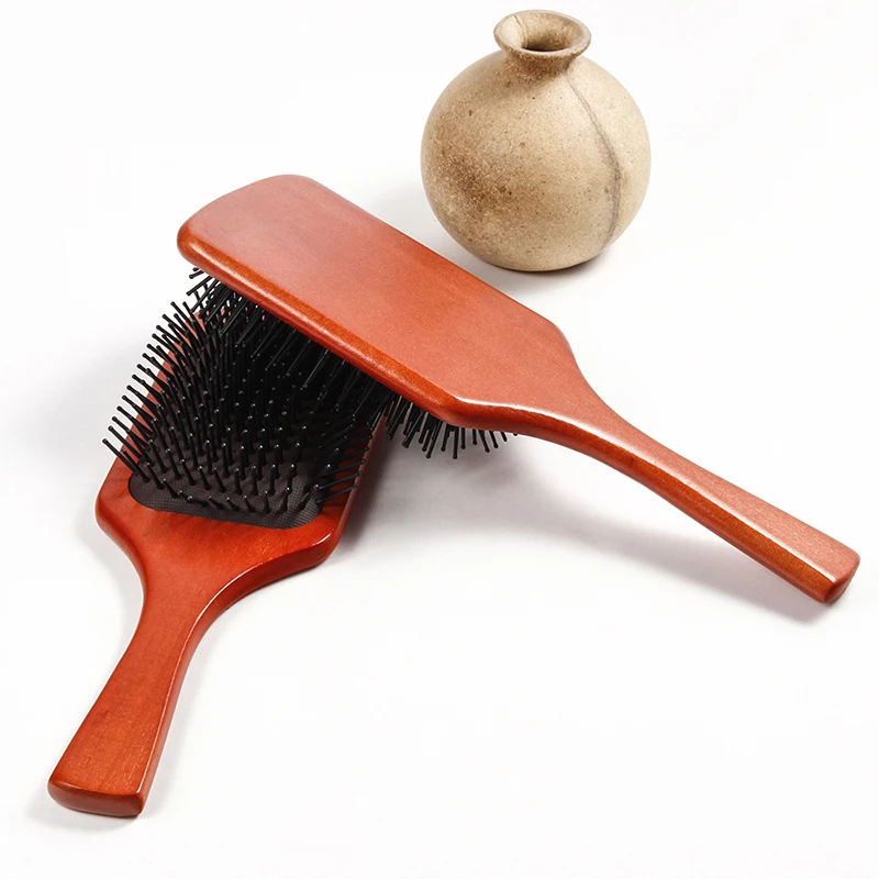 

Деревянная расческа ROUFEI, предотвращающая выпадение волос, инструменты для укладки, парикмахерские аксессуары, Парикмахерская, оптовая продажа, массажная расческа для мужчин и женщин