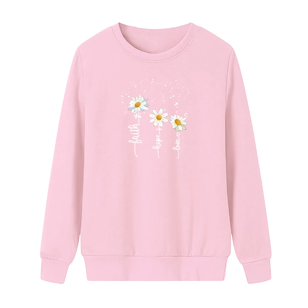 

Kpop Clothes Harajuku Hoodie Kawaii Clothes Sudaderas Para Mujer Spring/Autumn Flower Print Sweatshirt Women