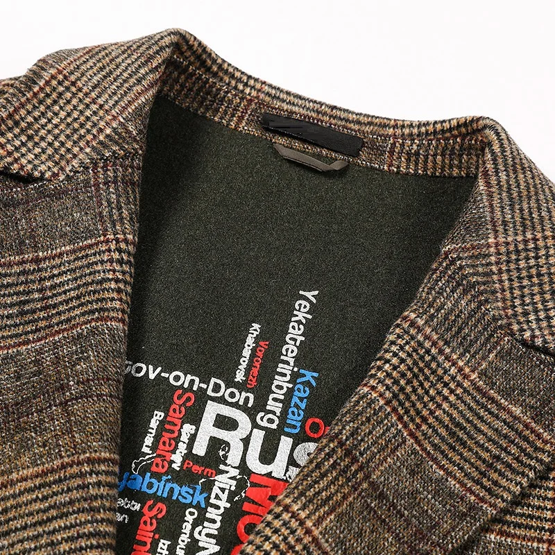 BATMO 2019 Новое поступление зимнее высококачественное шерстяное клетчатое пальто