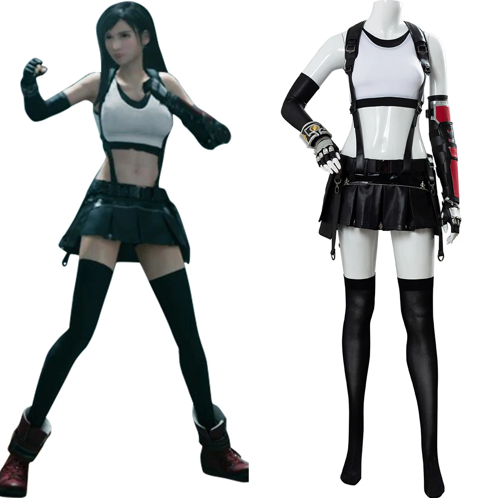 

Game Final Fantasy VII 7 Remake Tifa Cosplay Costume Uniform Suit undefined Women Girls Outfit Halloween undefined Party Costume