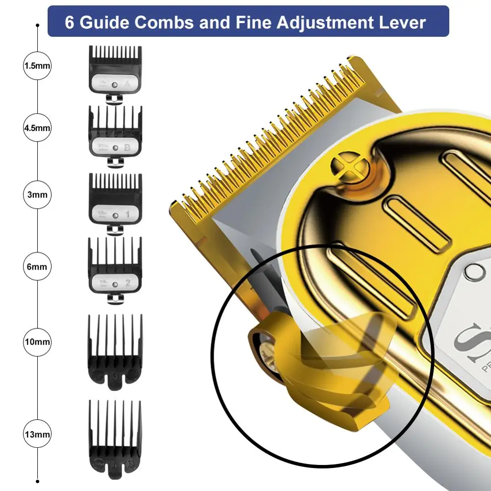&quotHair Clipper Professional Barber Clippers Adjustable Cutter for Men Waterproof Haircut Machine Cordless Hair Trimmer Voltage&quot | Дом и