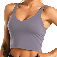 women sports bra vest seamless yoga shockproof high elasticity bras gym workout running short tank tops fitness lady vest
