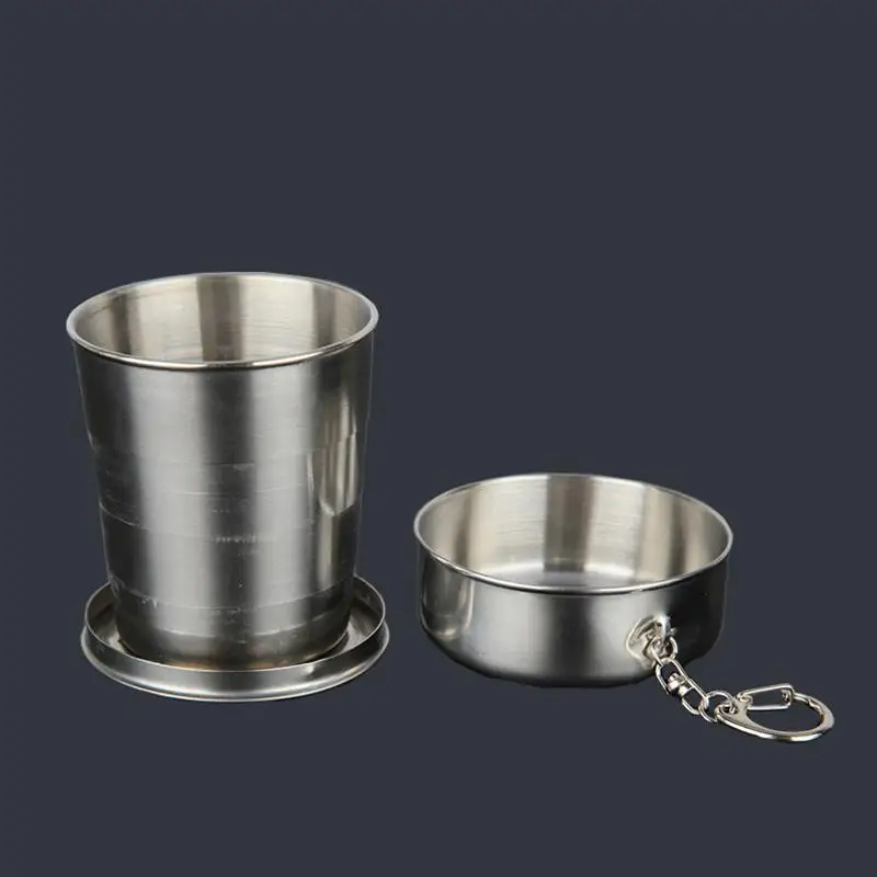 75 мл 150 250 Складная чашка Нержавеющая сталь выдвижной складные стаканы съемные
