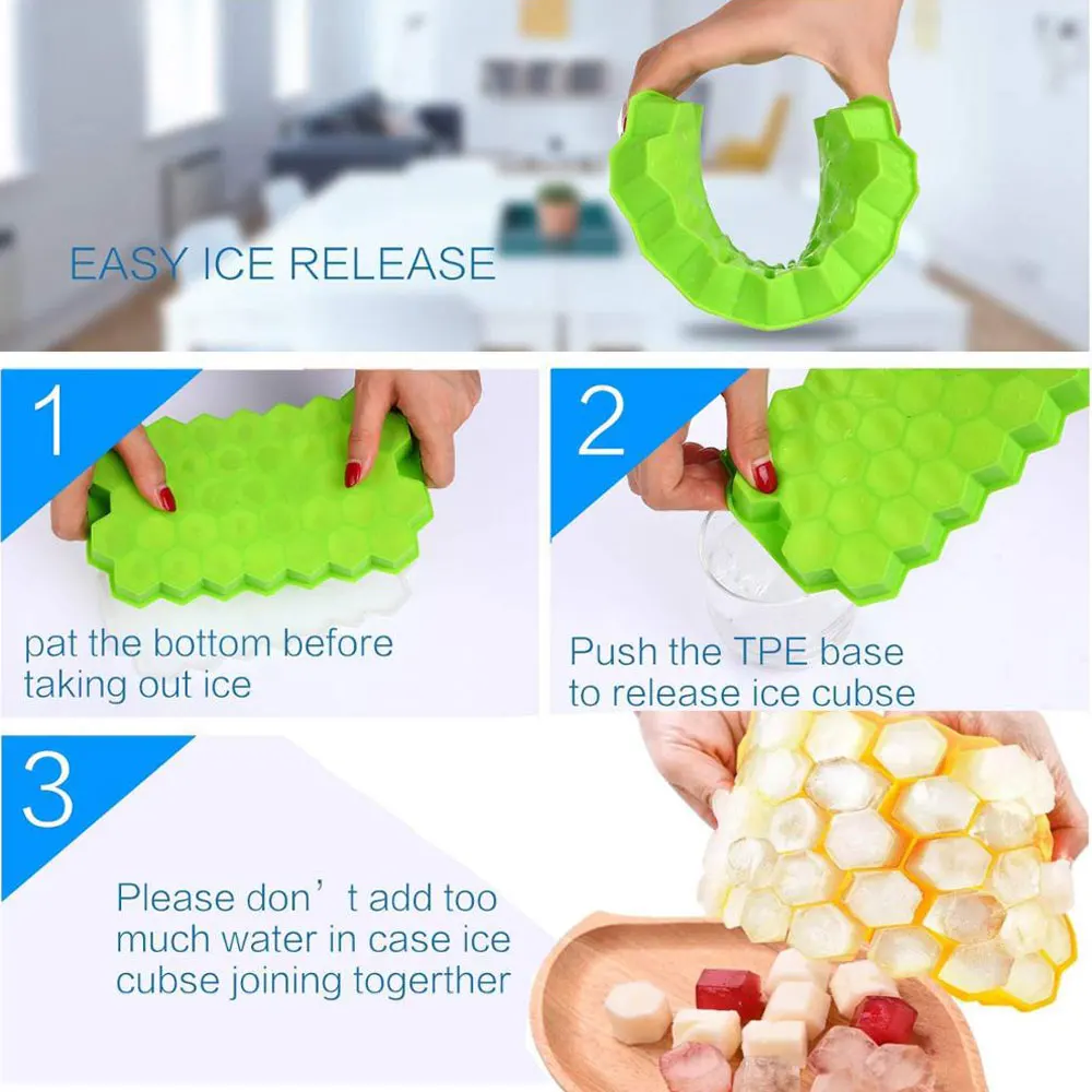 Сотовая 37 кубов силиконовая форма льда кубик лотка для приготовления