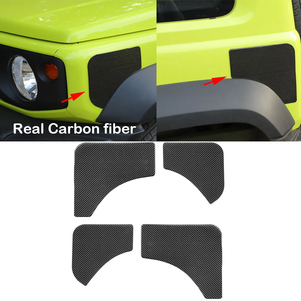 4 * Настоящее углеродное волокно Передняя и задняя защитные крышки для Suzuki Jimny 2019 +