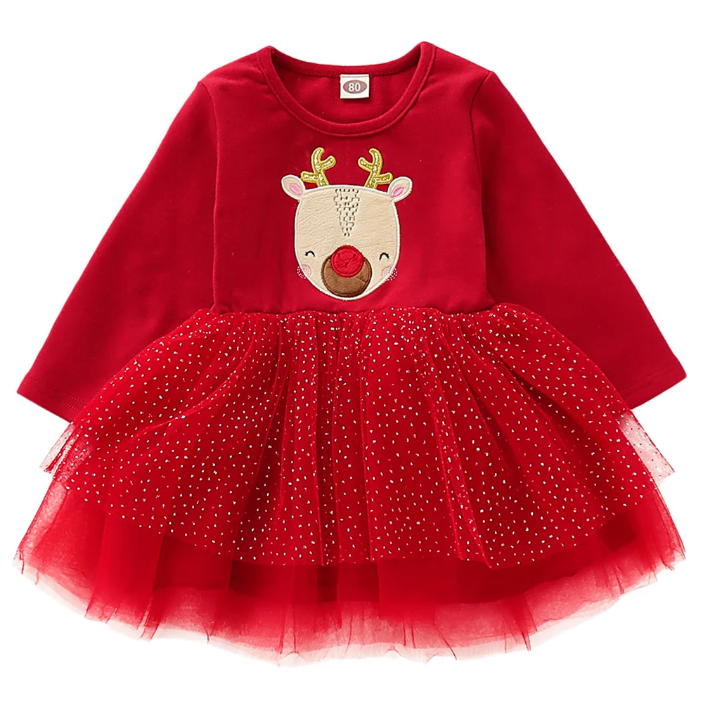 Платье-пачка с оленем платья для маленьких девочек костюм на Хэллоуин детей