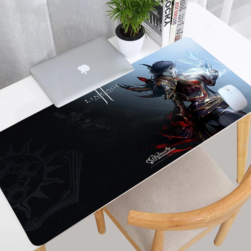 

Коврик для мыши для видеоигр Lineage II, ковер, милые игровые аксессуары, компьютерная клавиатура, игровой Настольный коврик, коврик для мыши alfв...