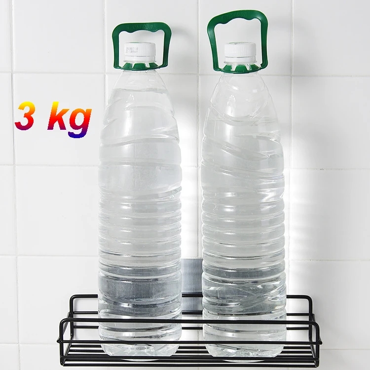 

Home Kitchen Free Punching Wall Hanging Bathroom Accessories Wall Stick Storage Shelf Rack Waterproof Shelf Shower Organizer