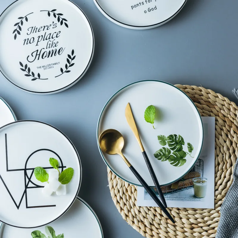 LEKOCH благодарности и отзывы креативная керамическая тарелка модная простая