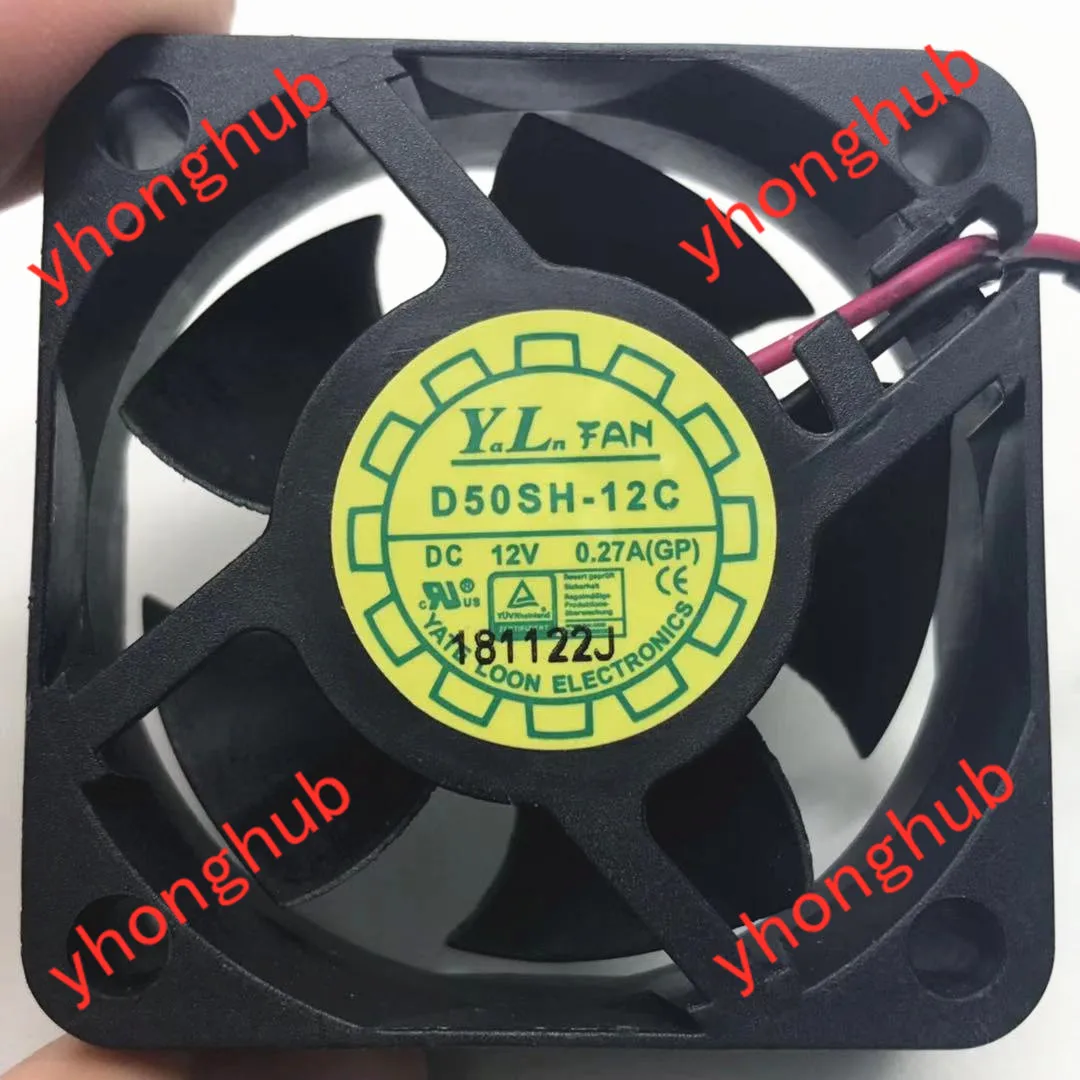 Yate Loon D50SH 12C Сервер охлаждающий вентилятор DC 12V 0.27A 50x50x20 мм 2 провода|Кулеры и