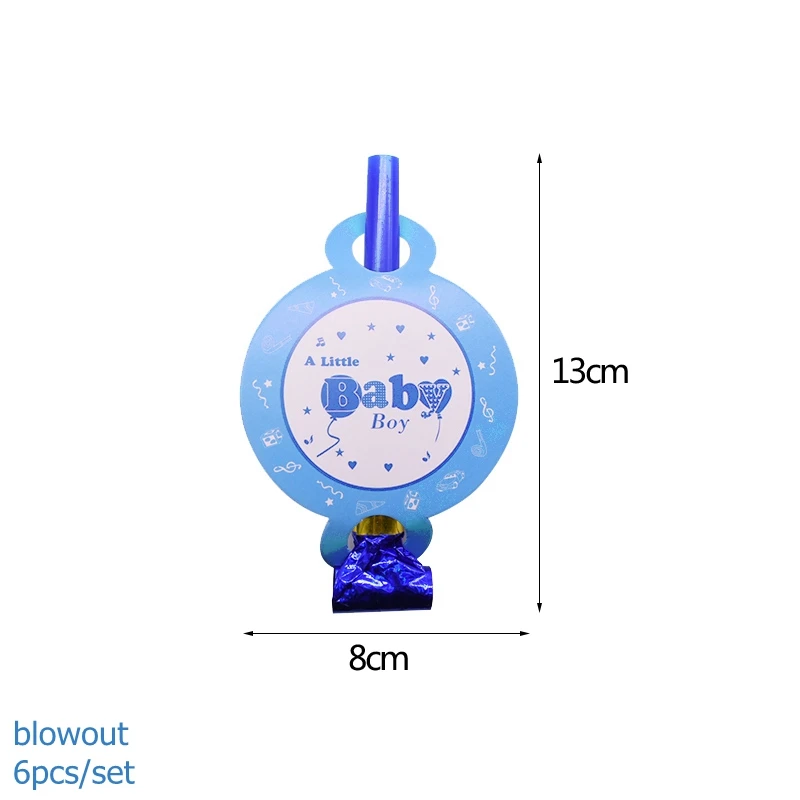 B06-6pcs Розовый синий детский душ одноразовая посуда подстилка для маленьких мальчиков и девочек бумажная тарелка Салфетка Для детей день рождения пол раскрывает декоративная столовая посуда - Цвет: B06-6pcs