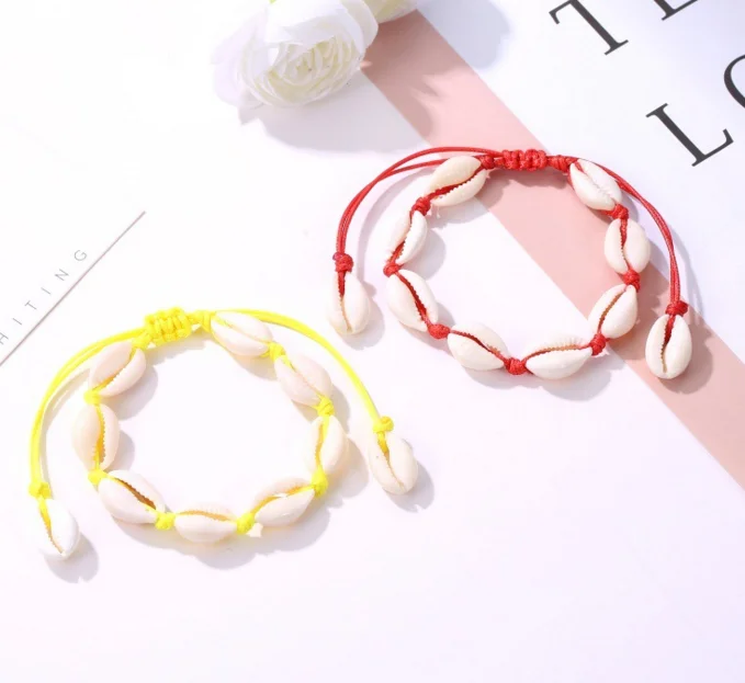 Браслеты в богемном стиле из натуральной морской ракушки ножные браслеты ручной