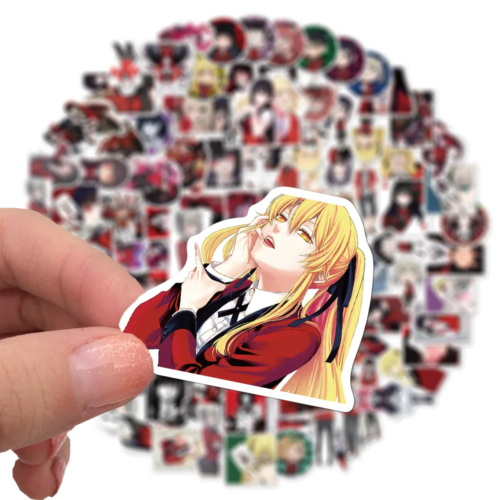 50/100 шт. аниме Kakegurui японского азартные игры Школьная Стикеры для девочек ноутбука