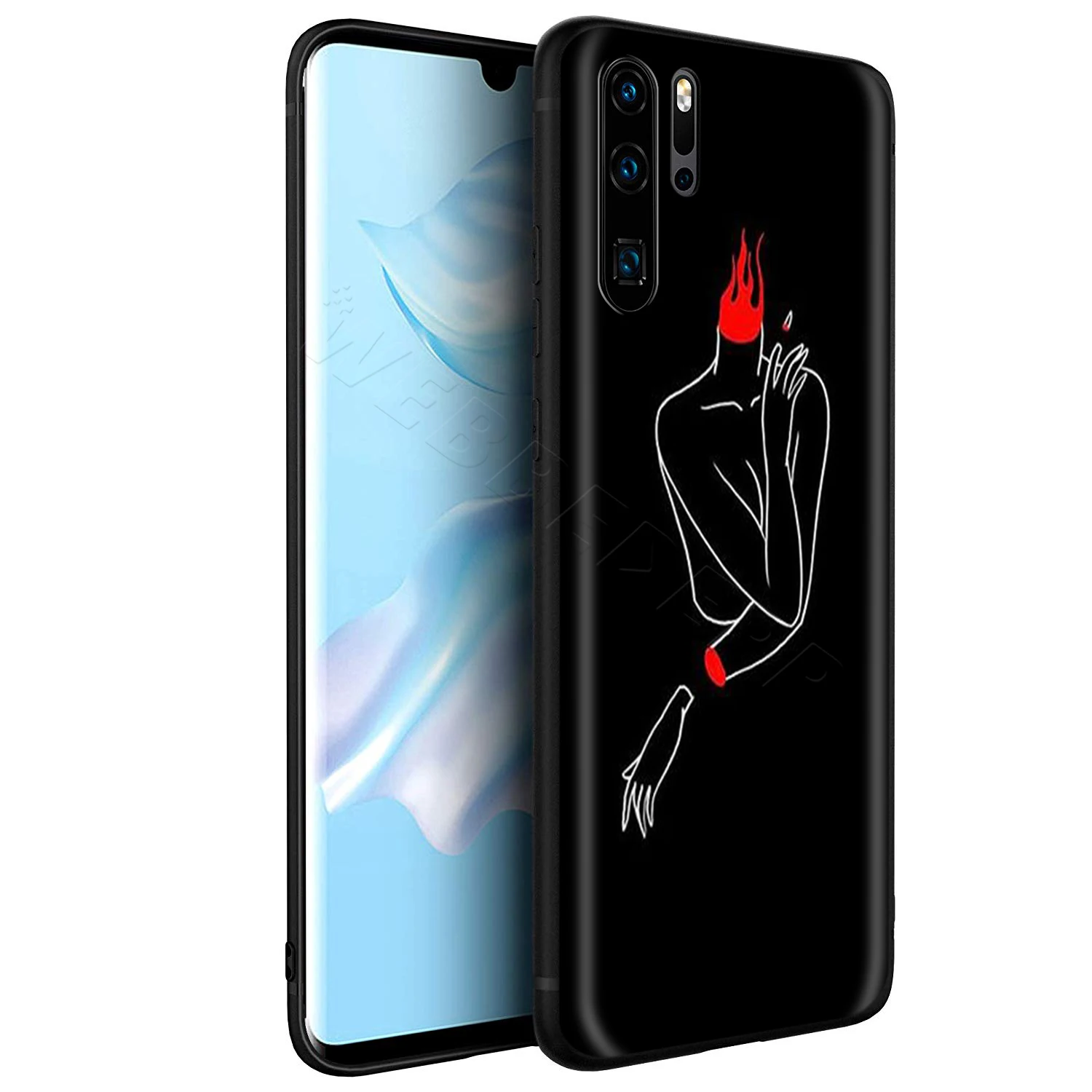 Webbedepp абстрактная линия лица чехол для Huawei P8 P9 P10 P20 P30 Lite Pro P Smart Z Mini