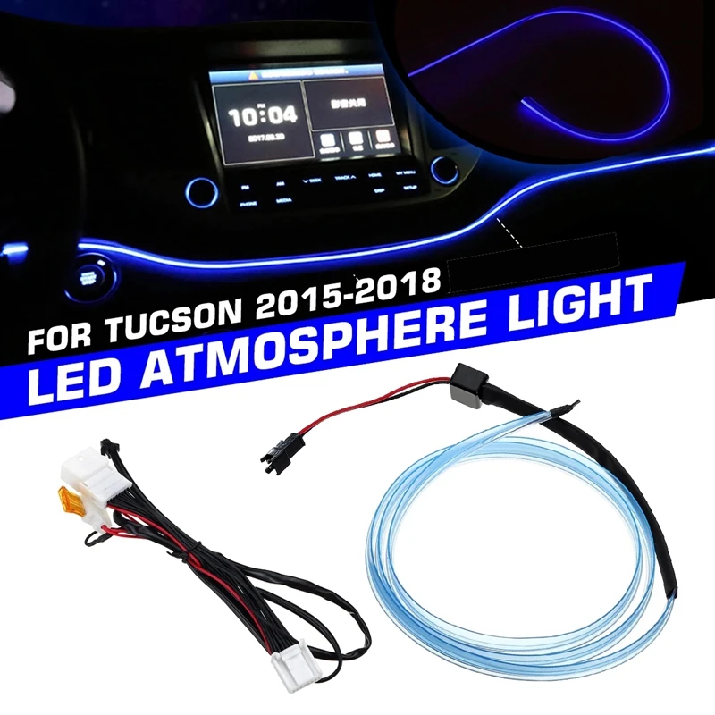 Car Interior LED Dashboard Frame Light Instrument Panel Trim Atmosphere for Hyundai Tucson 2015 2016 2017 2018 | Автомобили и