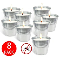 8pcs soy wax candle citronella oil mosquito repellent kit scented soya bean candles wax oil tealight candlelight