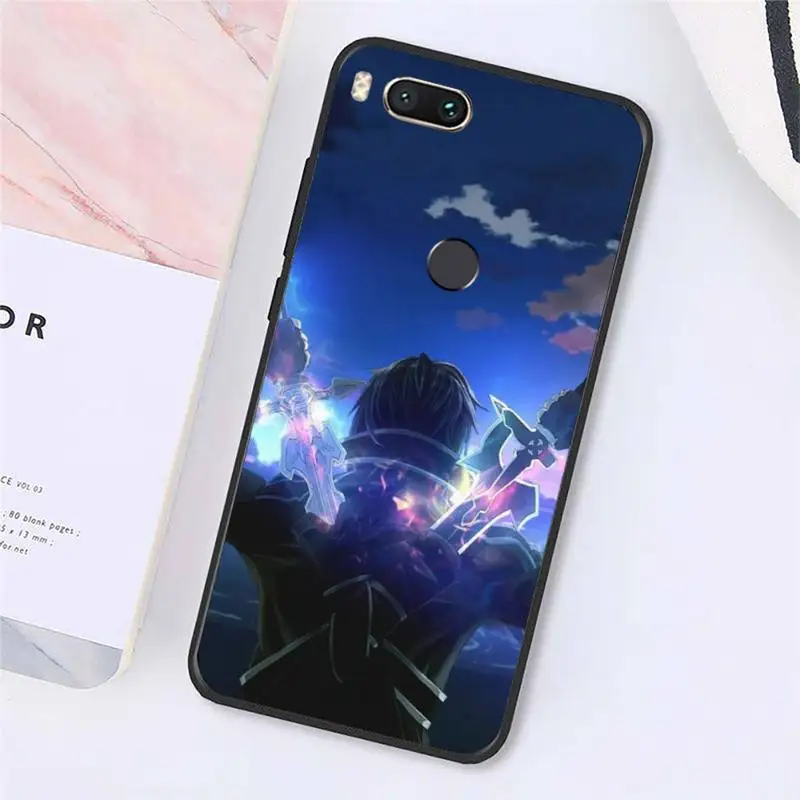 

Sword Art Online Japan anime Phone Case For Xiaomi Redmi note 7 8 9 t max3 s 10 pro lite Luxury brand shell funda coque