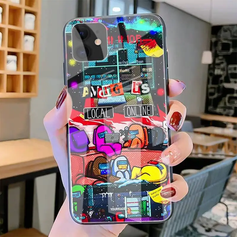

Fun Game Anti-fall Phone Cases Tempered Glass For Iphone6plus 6S 7 7plus 8 X XS XSmax XR 11 12 Pro Max 12mini