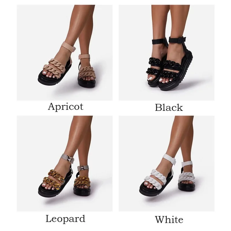 

Summer Women Sandals Platform Shoes Wedges Woman 2021 Women's Sabot shoes Flat Shoes Casual Patent Open Toe Sandals Female