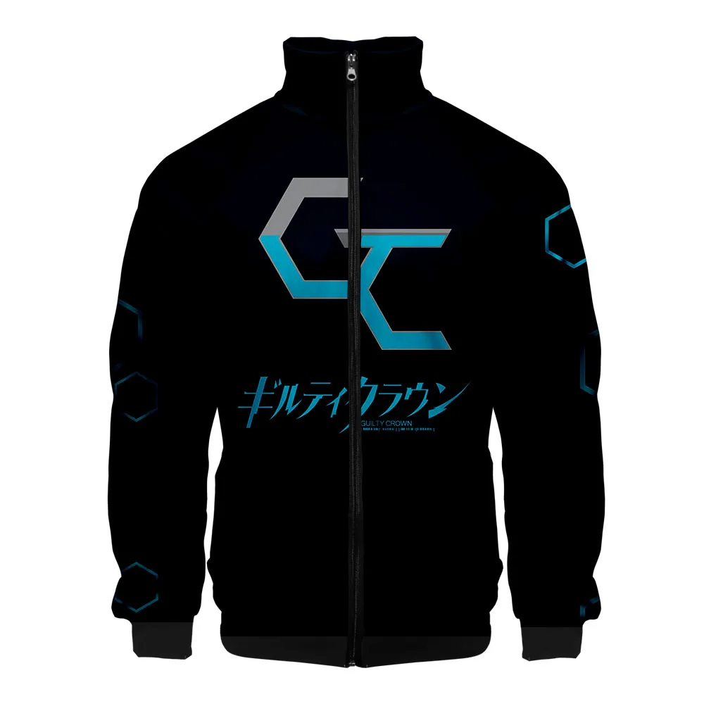

Guilty Crown 3D Stand Collar Zipper Unisex Long Sleeve Jacket Harajuku 2021 New Arrival Street Fashion Clothes xxs-4xl