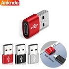 ANKNDO Usb к USB C адаптеру Usb A type C 3,0 штекер к женскому USB-C разъему Usbc стандартная вилка для передачи данных зарядный преобразователь