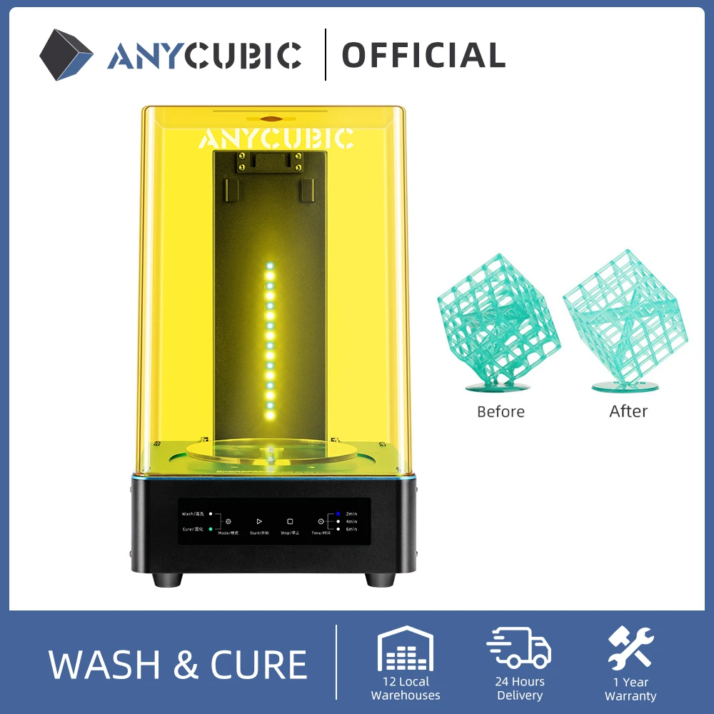 ANYCUBIC стирка и лекарство от 3D принтеры стиральная отверждения модель 2 в 1 для