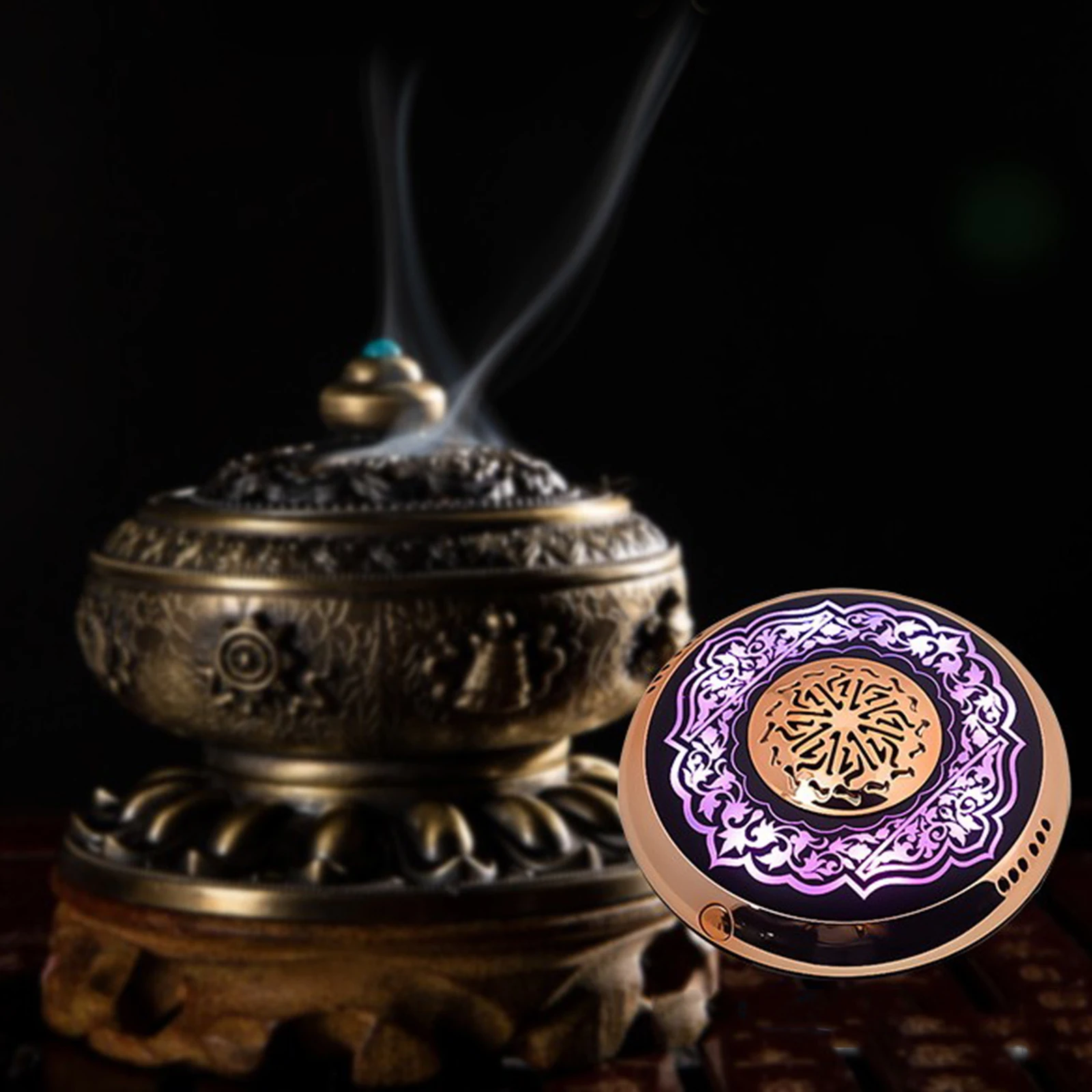

Portable Bluetooth Speaker Aromatherapy Table Bedside Lamp with Remote