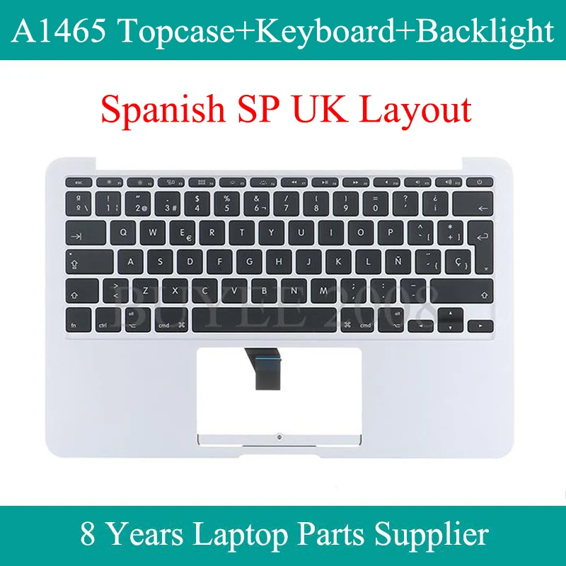 Оригинальный 11 6 &quotSP UK A1465 верхний корпус для Macbook Air Topcase испанская клавиатура с