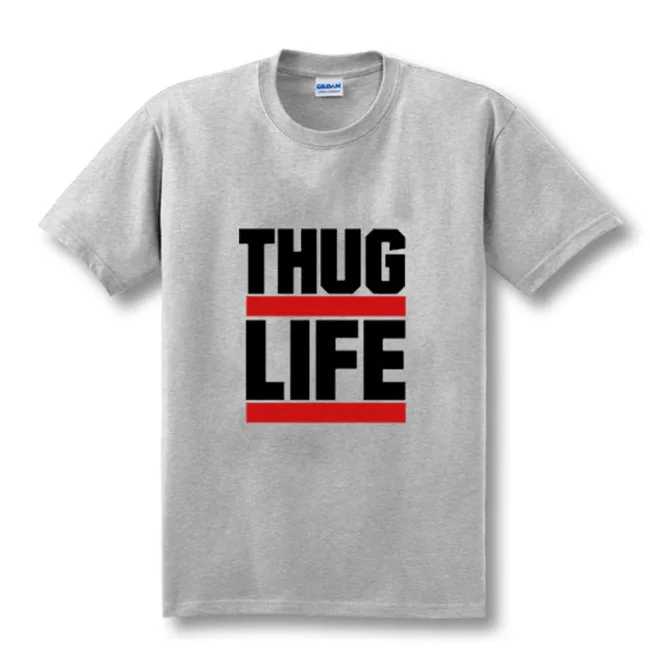Thug Life Tupac Shakur SAKUR 2PAC альбом футболки мужские летние с коротким рукавом o образным