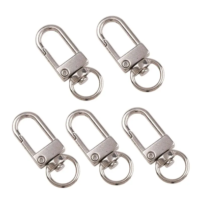 

5Pcs Gold Silver Key Chain Holder Swivel Trigger Lobster Clasp Snap Hook Key Chain Rings Jewelry Making Findings