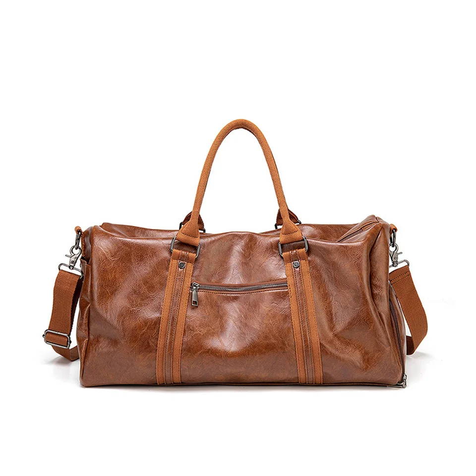 

High Quality PU Sport Training Fitness Bag Men Women Gym Bag with Shoes Storage Outdoor Travel Handbag Yoga Shoulder Bags Sac De