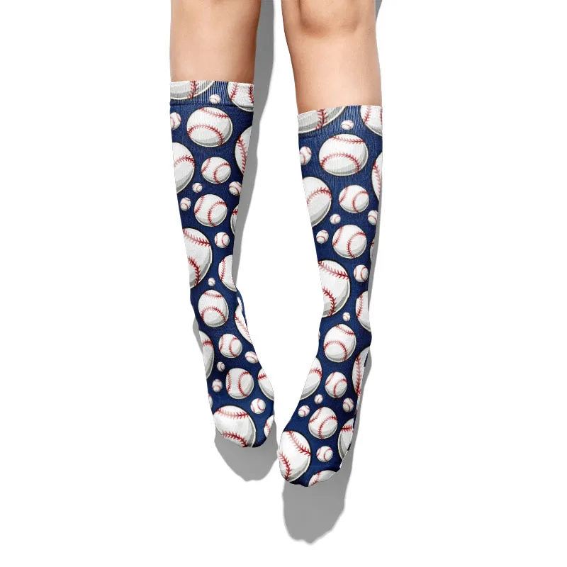 Модные 3D печатных боулинг игры в бадминтон узор женские хлопковые Дышащие носки